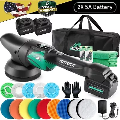 BATOCA Cordless Dual Action Car Polisher Buffer Battery DA Polishing Machine 5in • $110.99