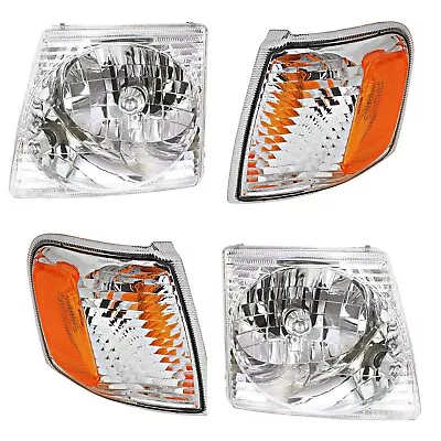 Headlights Head Lamps And Corner Lights Kit For 2001-05 Ford Explorer Sport Trac • $82.11
