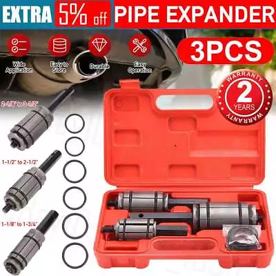 3 X Tail Pipe Expander Exhaust Automotive Remover Dent Repair Garage Tool Set • $29.99