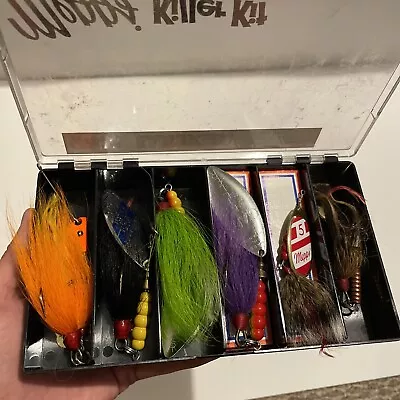 MEPPS LUNKER KILLER KIT. Vintage. NICE! Size 4 / 5 Spinners For Muskie Bass Pike • $132.30