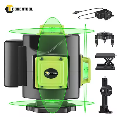 16 Line Laser Level Self Leveling Green Cross Line 360° Rotary Measure Tool • £45.29