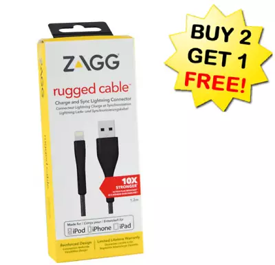 $8.88 • Buy ✔ZAGG MFI Lightning Cable Heavy Duty IPhone 78 X XR XS 11 MAX Plus Charger Cord 