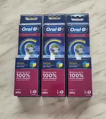 15 Brush Heads FLOSS ACTION Braun Oral B Replacement Electronic Toothbrush Heads • $60