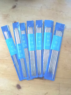 SALE Steel Knitting Needles 20cm Dpn Double Pointed Needles Set Of 5; UK Stock • £4