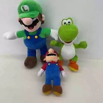 Nintendo Super Mario LOT Luigi Mario Yoshi Plush Dolls Toys Stuffed Animals Used • $30