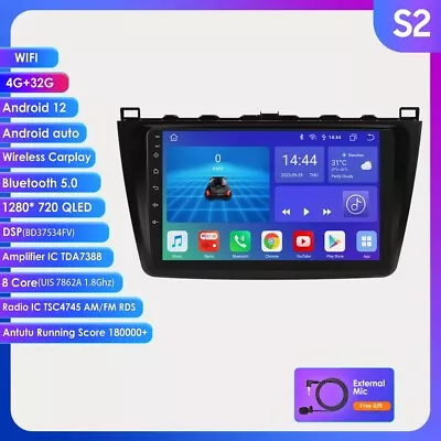 DSP 4+32G For Mazda 6 2007-2012 9'' Android 12 Car Radio Stereo GPS Navi CarPlay • $189