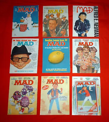 Collection Of Nine 1988 Mad Magazine UK Edition Two Consecutive Runs Very Good • £25