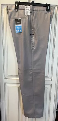 NWT MENS HAGGAR COOL 18 PERFORMANCE PANTS Size 32 X 32 Classic Fit No Iron Gray • $19.99