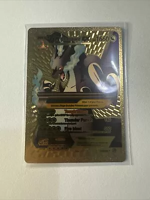 Mega M Charizard EX Gold Foil Pokemon Card 159/300 NM • $4.50