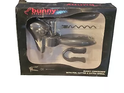 Bunny Corkscrew Wine Bottle Opener Set W/ Foil Cutter & Extra Corkscrew • $16.98