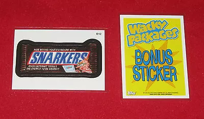 Wacky Packages Ans11 Bonus Sticker B12 @@  Snarkers  @@ In New Condition  • $8.95