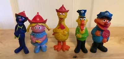 5 Vintage Muppets Inc Sesame Street Police & Fireman PVC Figures Betty Lou Etc • $29.99