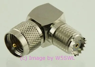 Mini-UHF Coax Connector Right Angle 90 Degree Elbow Adapter By W5SWL  • $5.16