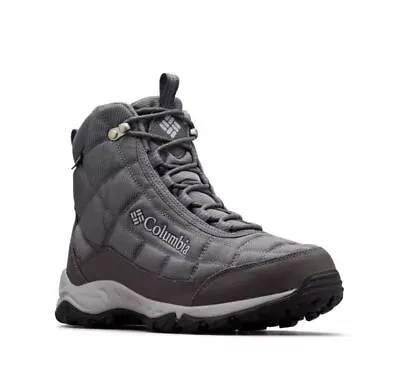 Columbia Mens Firecamp Gray Winter Hiking Waterproof Boots • $49.95