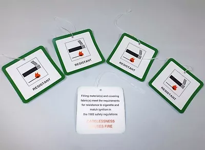 5 X Fire Safety Labels For Furniture / Upholstery / Chairs DL7 • £1.57