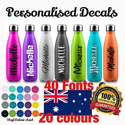 $5.49 • Buy 2x Names Water Bottle NAME LABELS Personalised STICKERS, Kids School Party