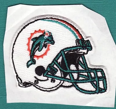 Miami Dolphins Helmet Embroidered Stick/Sew On Patch *NOS* #617 • $4.49