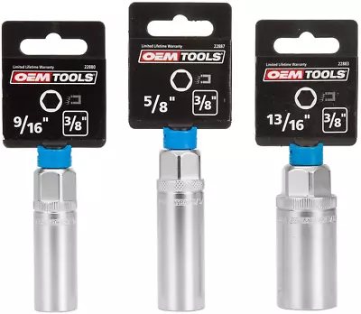 Oemtools 22891 3/8 Drive Magnetic Spark Plug Socket Set With 5/8  9/16  13/16 • $22.90
