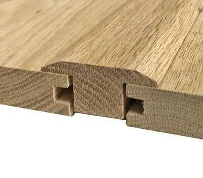 Solid Oak Floor Threshold | T-Bar Section | Carpet/Tile/Laminate/Wood Flooring • £16.23