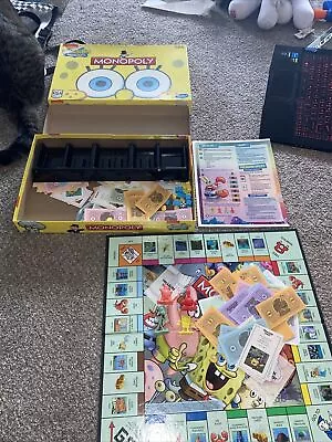 Nickelodeon SpongeBob SquarePants Monopoly Board Game Hasbro 2014 Incomplete • $12