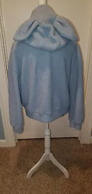 Bunny Hoodie With Ears Blue Terry Teddy Hoodie XL 12 Will Fit More Like M-L • $15