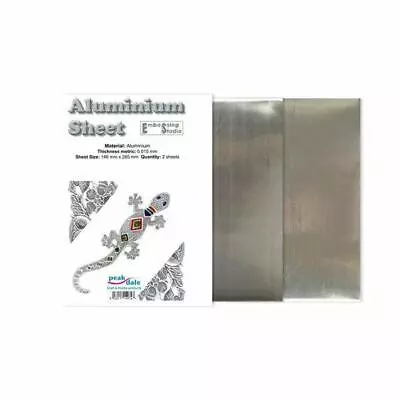 1 X Pack Of Aluminium Sheet For Metal Embossing / Crafting - 2 Sheets • £8.99