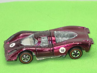 1970 Hot Wheels REDLINE Porsche 917 - USA Magenta Spectraflame Nice! • $95