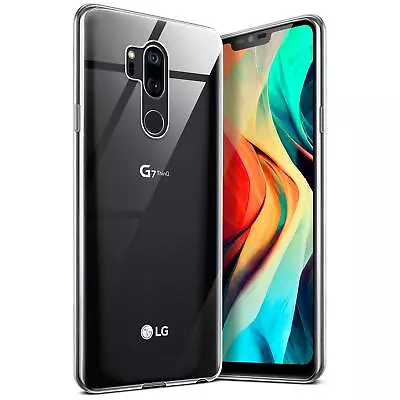 Case For LG G7 Thinq / G7 One & Fit Silicone Skin Case Cover Transparent • £13.74