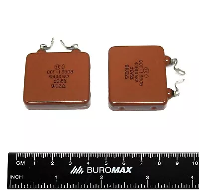 Silver Mica Capacitor 0.0456uF ~ 0.047uF 350V 0.5% SSG-1 Audio USSR Lot 4 Pcs • $9.95