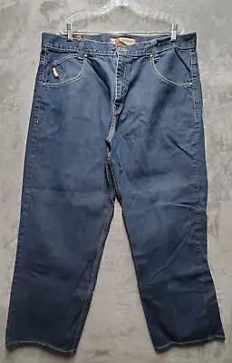 Mecca USA Jeans Mens 44x34 Blue Baggy Hip Hop Straight Leg Medium Wash • $39.94