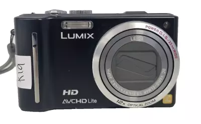 Panasonic Lumix DMC-TZ10 12.1MP Digital Camera - Black *Read Description*  (K19) • £12.50