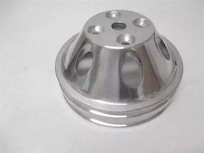 Fits Mopar Dodge Small Block Polished Double Groove Upper Water Pump Pulley • $59.77