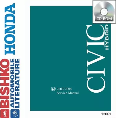 2003 2004 Honda Civic Hybrid Shop Service Repair Manual CD Engine Drivetrain OEM • $41.49