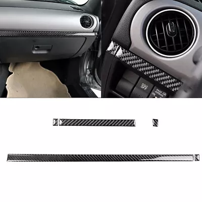 5Pcs Carbon Fiber Interior Dashboard Kit Cover Trim For Mazda MX-5 Miata 2009-15 • $28.16