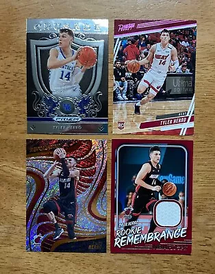 Tyler Herro (4) Card Lot-w- 2 RC's Purple Parallel Relic Revolution- Mia Heat • $29.99