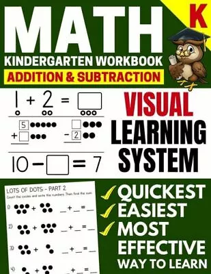 Math Kindergarten Workbook: Addition And Subtraction Numbers 1-20 Activit... • $16.85