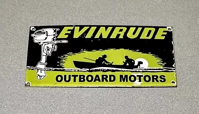 Vintage 12” Evinrude Motor Boat Porcelain Sign Car Gas Oil Truck • $112.99