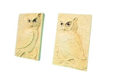 Vintage Owl Wall Hangings 1970s Pair Of 2 Ceramic • $47.60