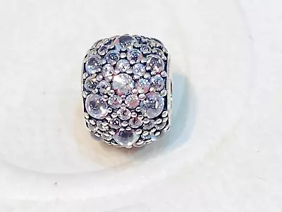 $49 • Buy Authentic Pandora CZ Shimmering Droplet Cubic Silver Charm 791755 Retired AS NEW