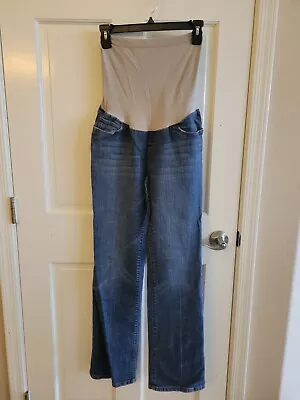 Women's Maternity Size Small Indigo Blue Bootcut Jeans Pregnancy Motherhood... • $15