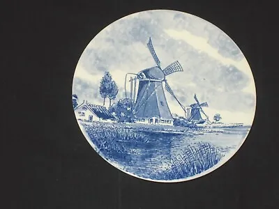 Blauw Delpt Hand Painted 6 Inch Plate With Windmill Made In Holland • $18