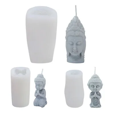 £8.09 • Buy Buddha 3D Candle Mold Silicone Aromatherapy Making Wax Molds Soap Mould DIY