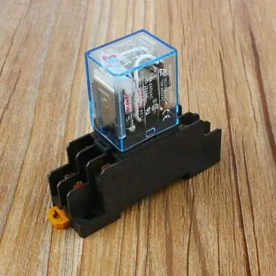 240V AC 8 Pin DPDT Relay And Socket Base LY2NJ 10A - General Purpose NEW • £5.56