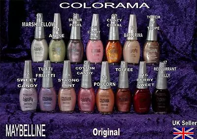 £3.99 • Buy MAYBELLINE COLORAMA Nail Polish Varnish Lilac Pink Brown Peach Toffee CHOICE