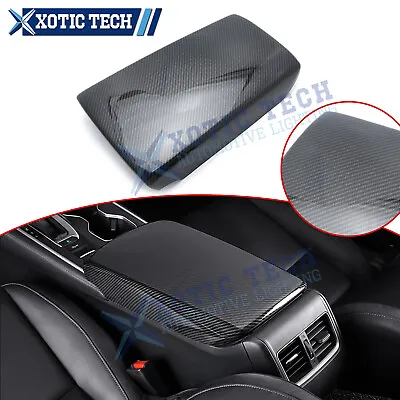 1Pc Carbon Fiber Pattern Interior Armrest Cover Seat Box Trim For Honda Accord • $39.99