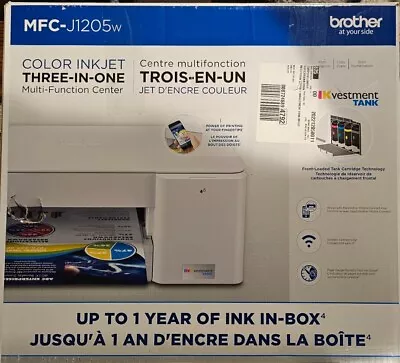 Brother INKvestment Tank MFC-J1205W Wireless Color All-in-One Inkjet Printer • $105