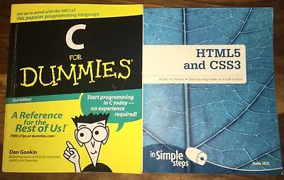 £7.49 • Buy Computer Programming Books Bundle Joblot, C For Dummies, HTML5 & CSS3, PC Tech