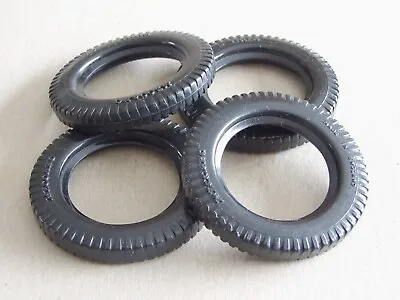 4 Meccano Black Neoprene Tyres For 2 Inch Pulleys Part 142a Read Description • £16