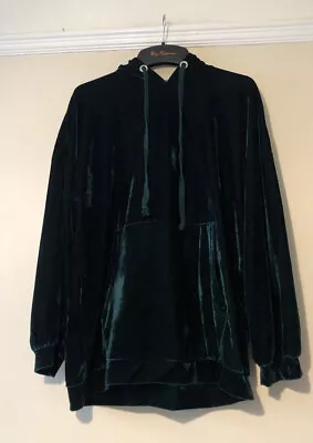 Zara Trafaluc Size S Green Velour Hoodie  • £3.99