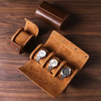 Watch Storage Box Travel Portable Vintage Leather Watch Roll Display Case Pouch • $6.19